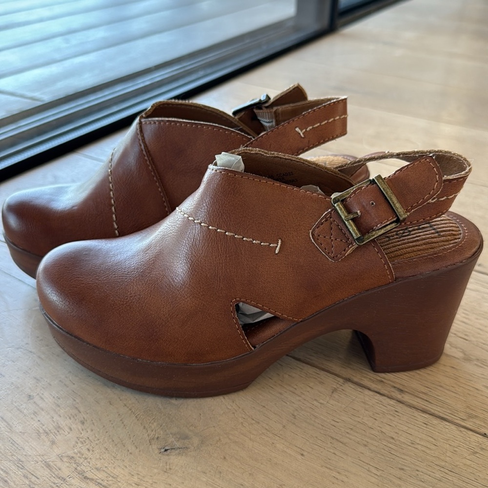 B.o.c. Cecila Platform Clog Tan Sz 8 BRAND NEW